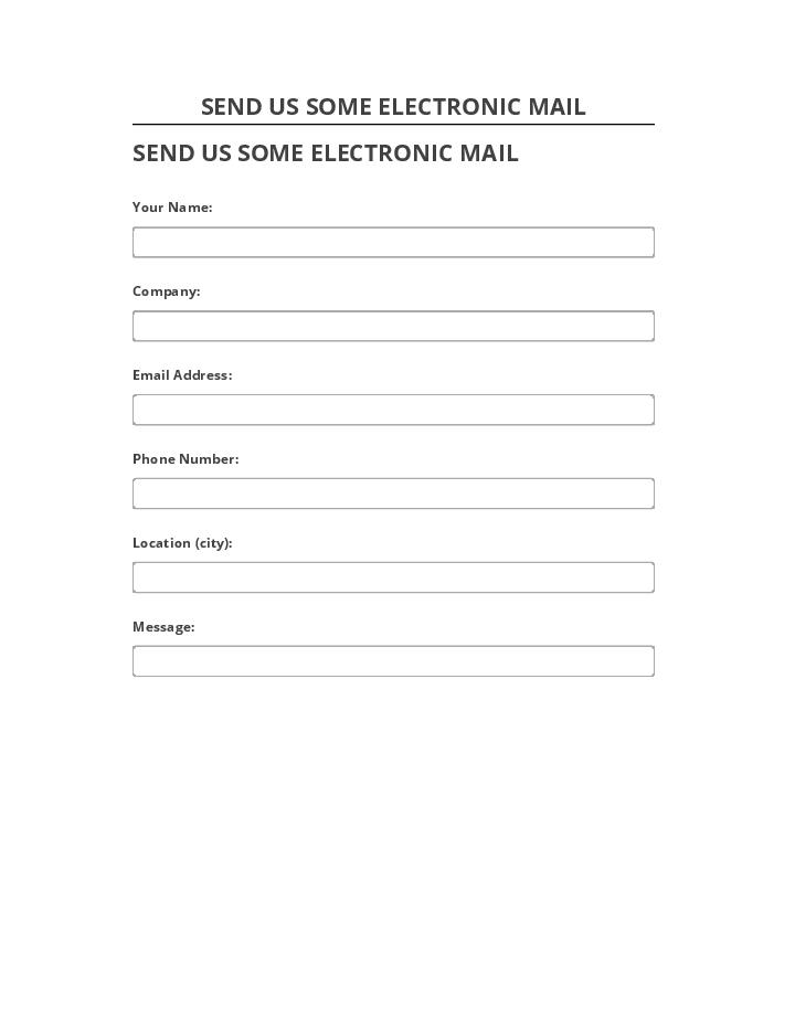 Extract SEND US SOME ELECTRONIC MAIL