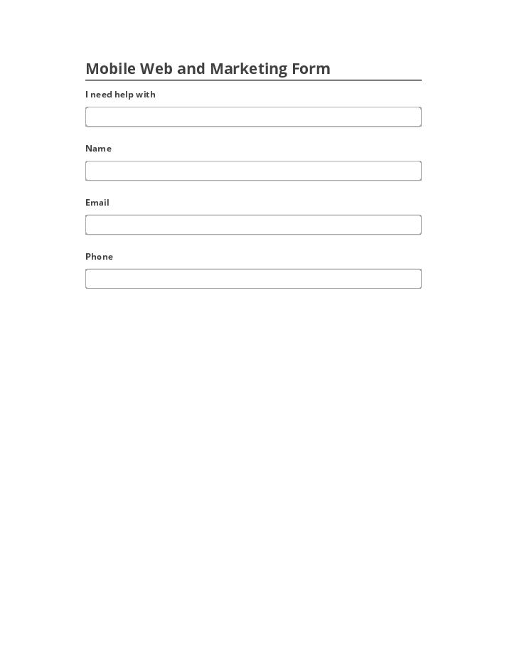 Automate Mobile Web and Marketing Form Netsuite