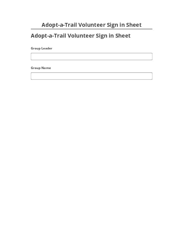 Integrate Adopt-a-Trail Volunteer Sign in Sheet Microsoft Dynamics