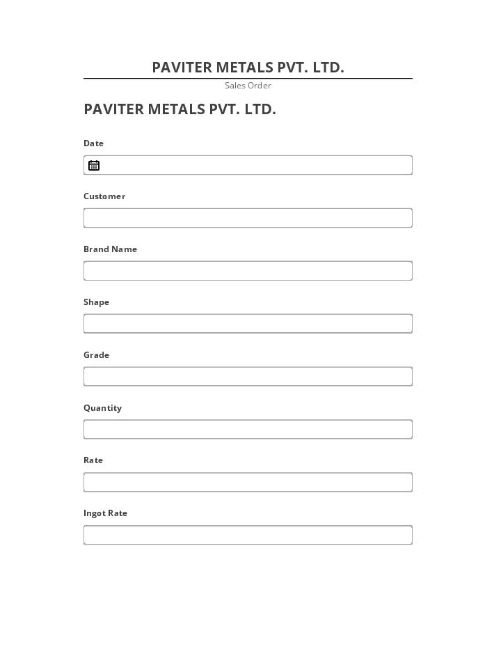 Export PAVITER METALS PVT. LTD.