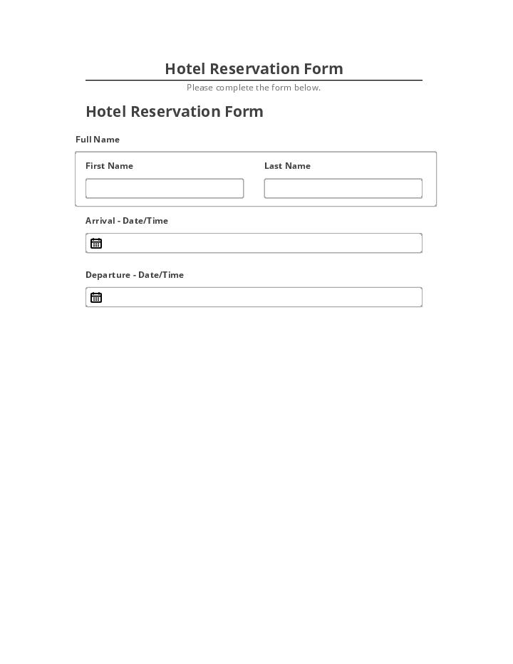 Synchronize Hotel Reservation Form Netsuite