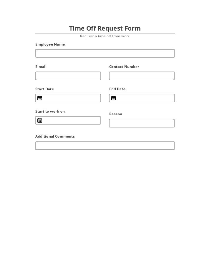 Export Time Off Request Form to Microsoft Dynamics