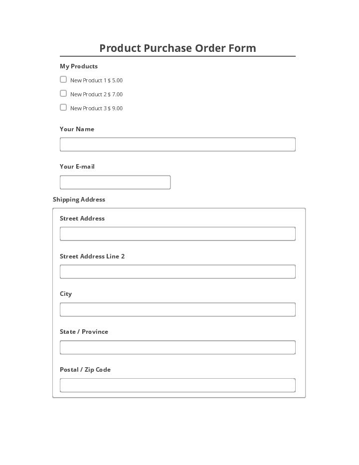 Export Product Purchase Order Form Netsuite