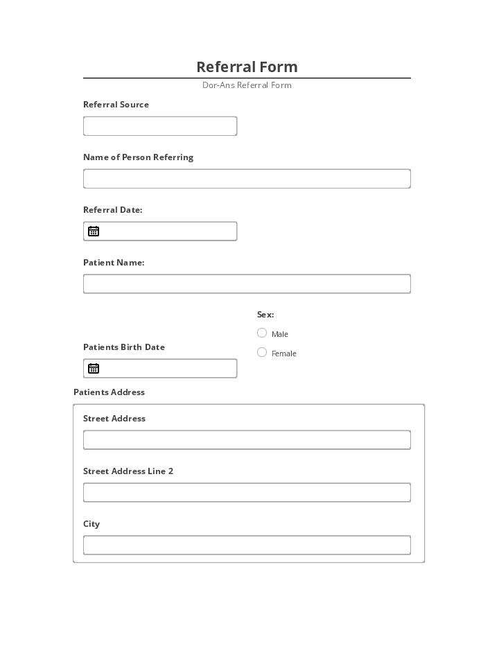 Archive Referral Form Salesforce