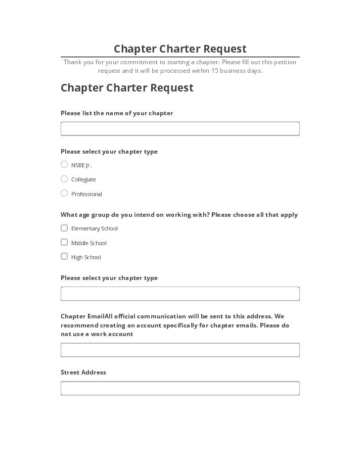 Export Chapter Charter Request