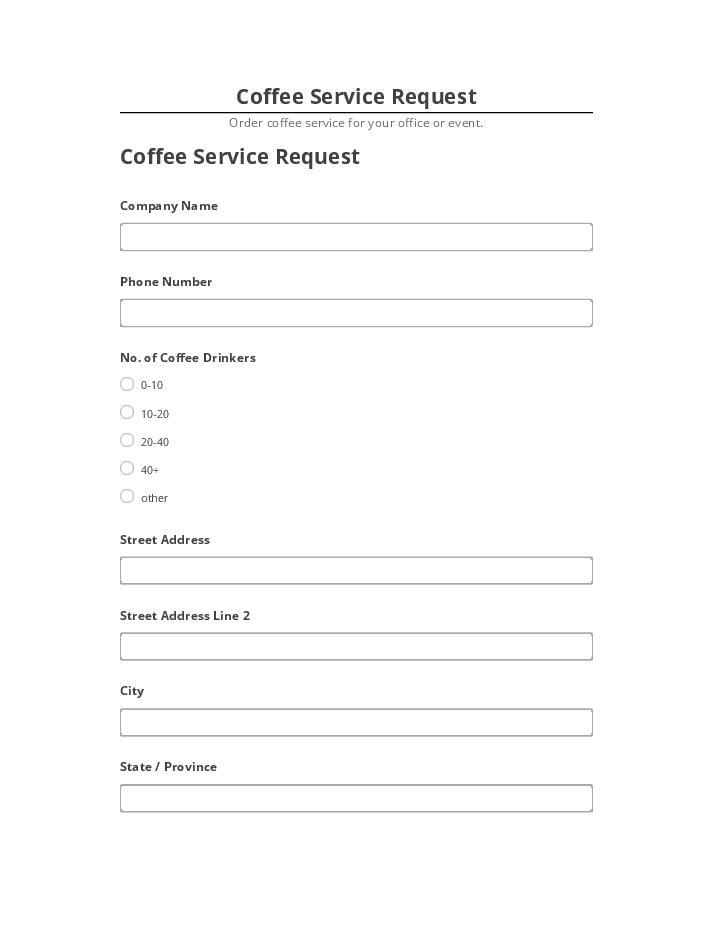 Manage Coffee Service Request