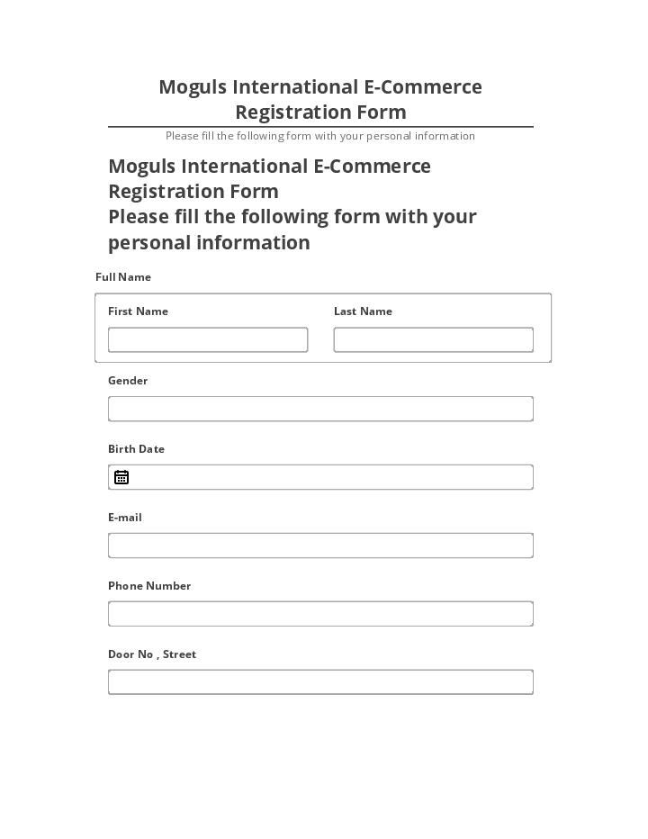 Automate Moguls International E-Commerce Registration Form in Netsuite