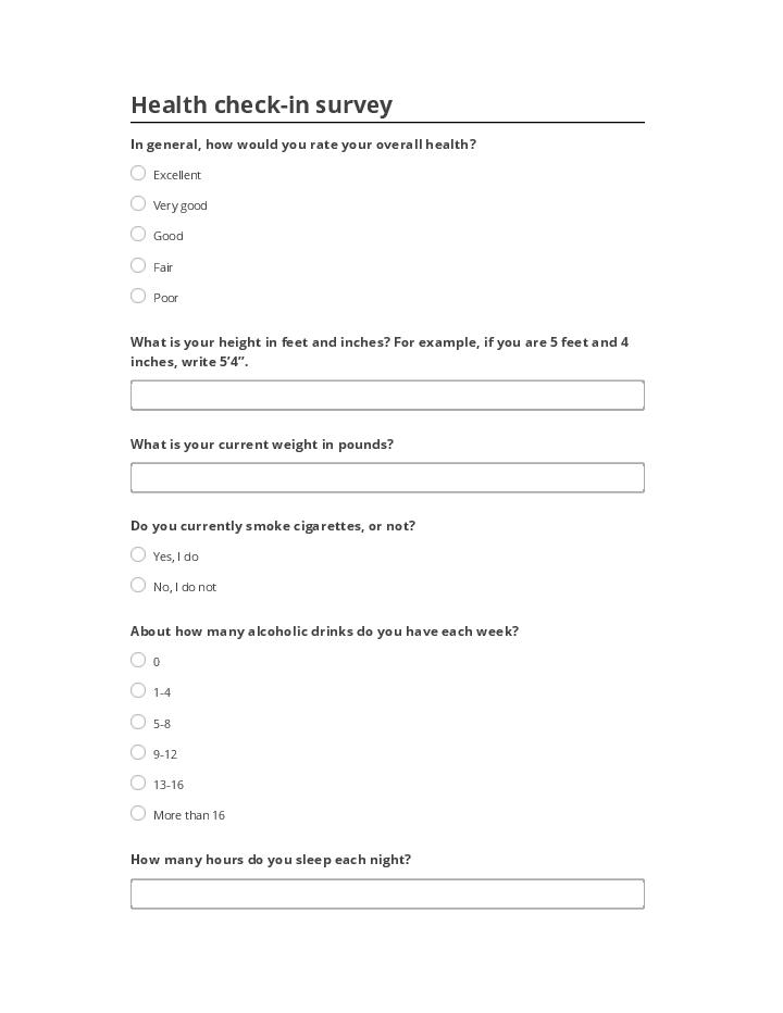 Archive Health check-in survey to Microsoft Dynamics