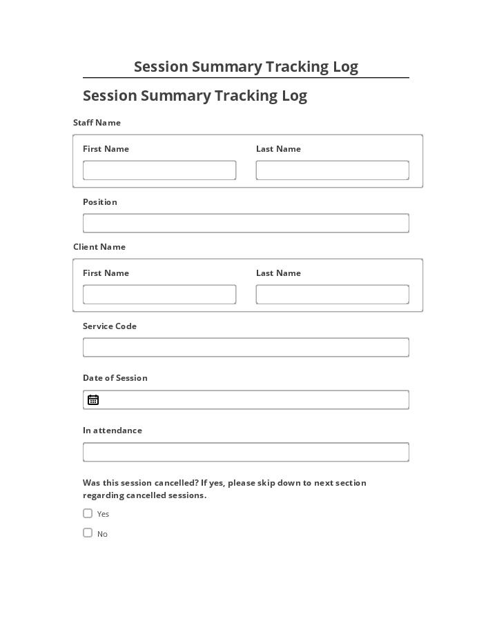 Incorporate Session Summary Tracking Log