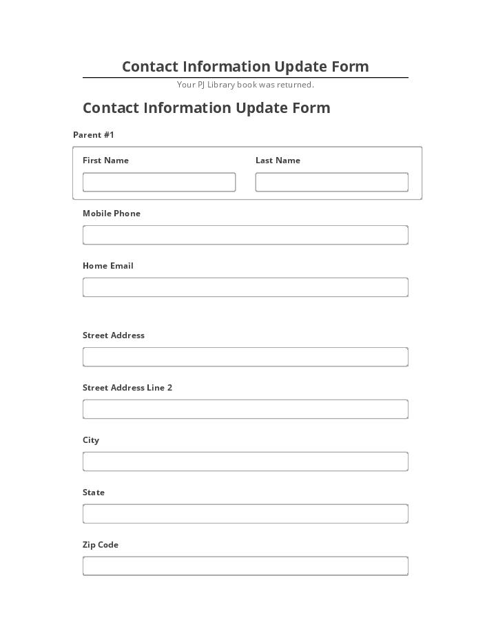 Archive Contact Information Update Form