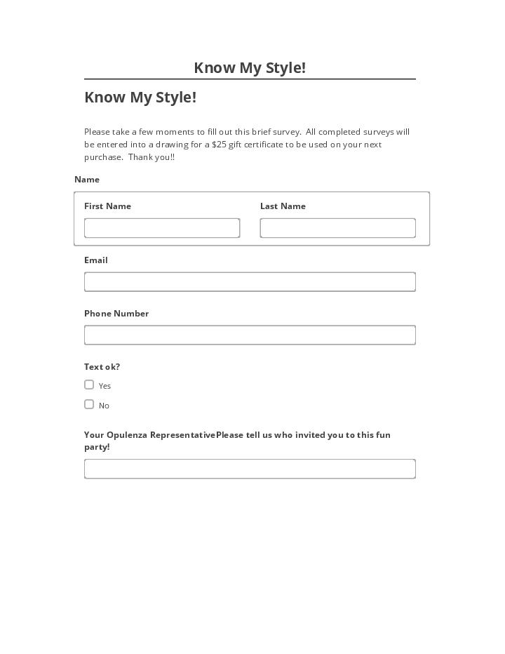 Manage Know My Style! in Salesforce