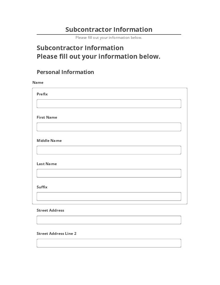 Synchronize Subcontractor Information with Netsuite