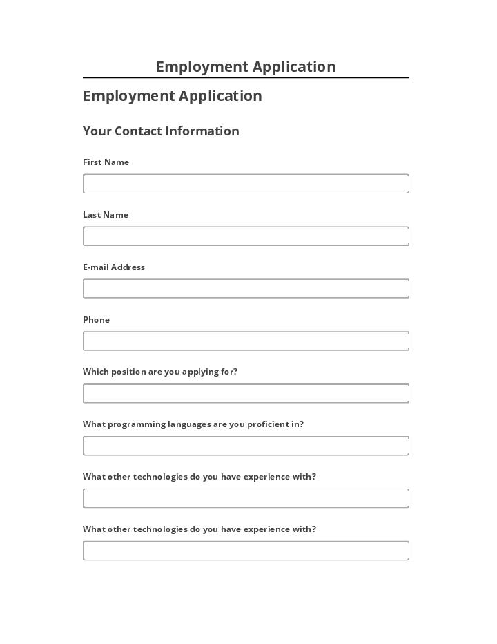 Archive Employment Application to Salesforce