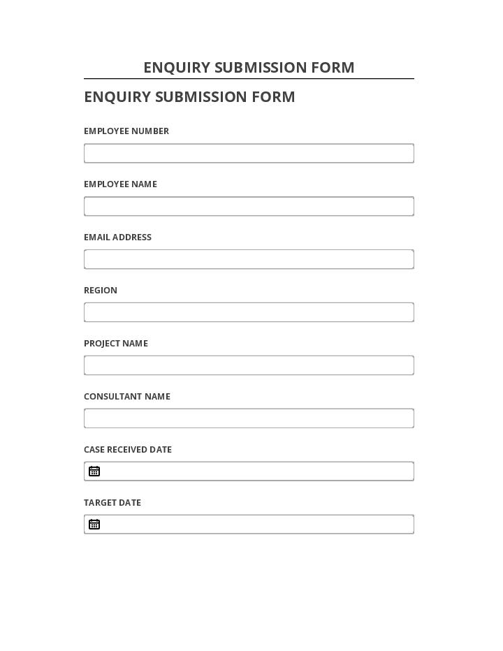 Update ENQUIRY SUBMISSION FORM from Microsoft Dynamics
