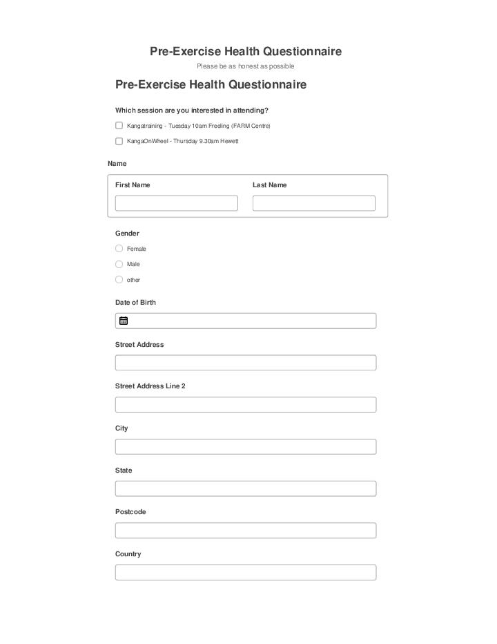 Automate Pre-Exercise Health Questionnaire in Microsoft Dynamics