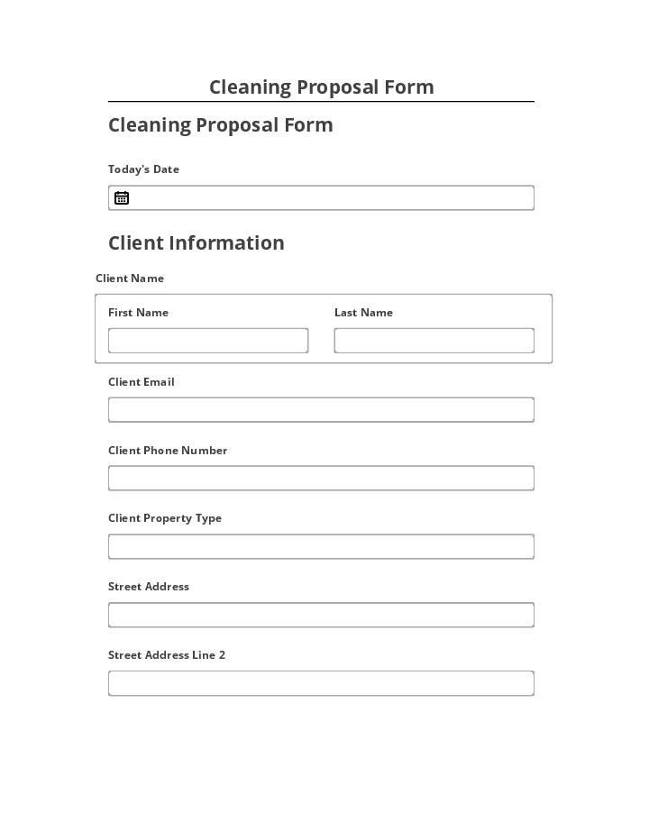 Integrate Cleaning Proposal Form with Netsuite