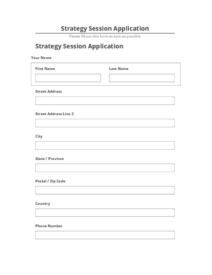 Integrate Strategy Session Application with Salesforce