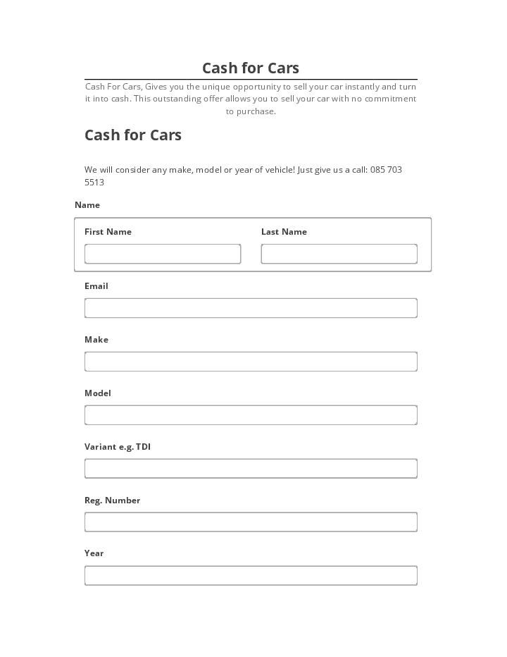 Update Cash for Cars from Microsoft Dynamics