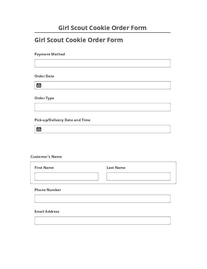 Archive Girl Scout Cookie Order Form to Salesforce