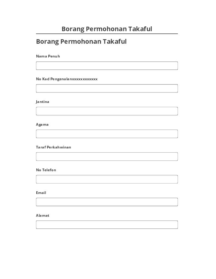 Update Borang Permohonan Takaful from Microsoft Dynamics